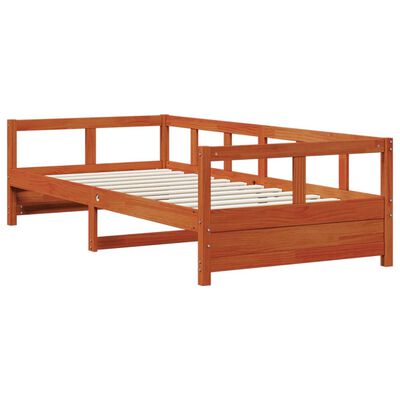 vidaXL Dormeuse senza Materasso Marrone Cera 80x200 cm Legno di Pino