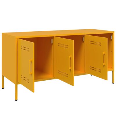 vidaXL Mobile TV Giallo Senape 100,5x39x50,5 cm in Acciaio