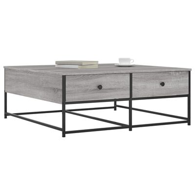 vidaXL Tavolino da Salotto Grigio Sonoma 100x99x40cm Legno Multistrato