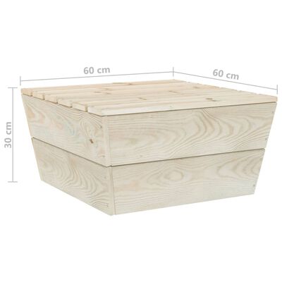 vidaXL Set Divani da Giardino su Pallet 6 pz con Cuscini Legno Abete