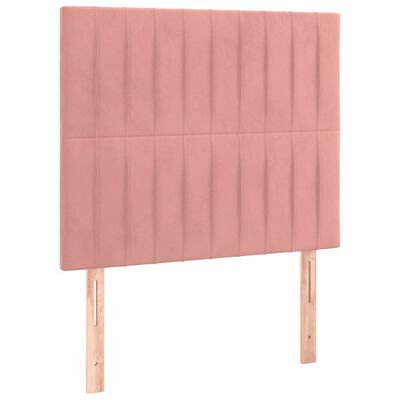 vidaXL Letto a Molle con Materasso e LED Rosa 120x200 cm in Velluto