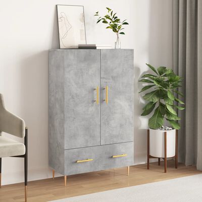 vidaXL Credenza Grigio Cemento 69,5x31x115 cm in Legno Multistrato