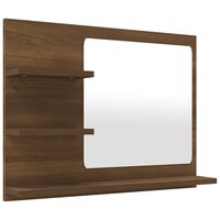 vidaXL Specchio da Bagno Rovere Marrone 60x10,5x45cm Legno Multistrato