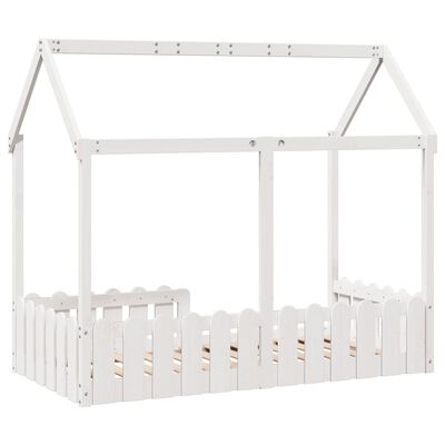 vidaXL Giroletto Casetta Bambini Bianco 80x160 cm Legno Massello Pino