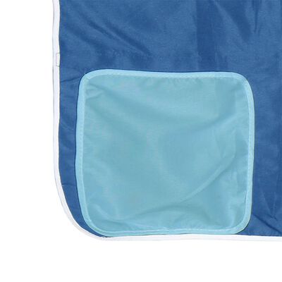 vidaXL Letto a Soppalco con Tende Bambini Blu 80x200 cm Massello Pino