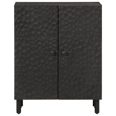 vidaXL Credenza Nera 60x33x75 cm in Legno Massello di Mango