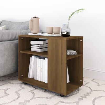 vidaXL Tavolino da Salotto Rovere Marrone 70x35x55cm Legno Multistrato