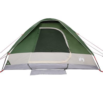 vidaXL Tenda da Campeggio a Cupola per 4 Persone Verde Impermeabile