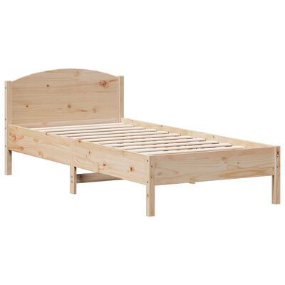 vidaXL Letto senza Materasso 75x190 cm in Legno Massello Pino