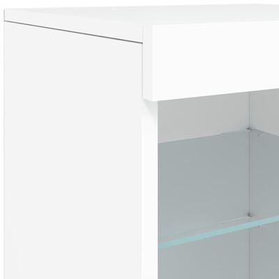 vidaXL Credenza con Luci LED Bianca 164x37x67 cm