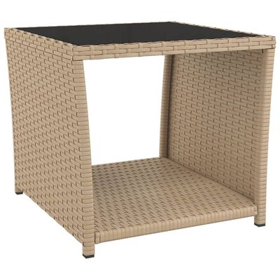 vidaXL Set Mobili da Giardino 3 pz Beige Polyrattan e Acciaio