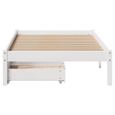 vidaXL Letto senza Materasso Bianco 90x200 cm Legno Massello di Pino