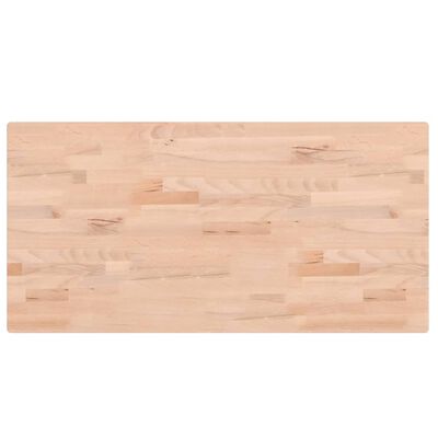 vidaXL Piano Tavolo 100x50x2,5cm Rettangolare Legno Massello di Faggio