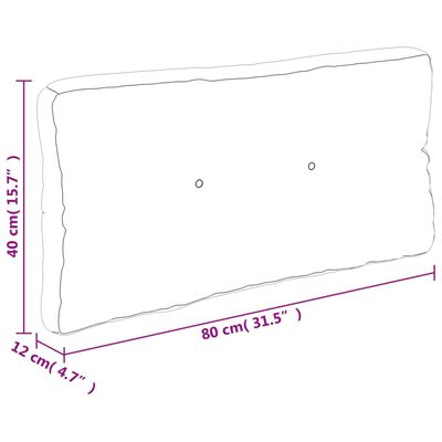 vidaXL Cuscino per Pallet Rosa 80x40x12 cm in Tessuto