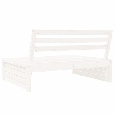 vidaXL Divano Centrale Giardino Bianco 120x80cm Legno Massello Pino