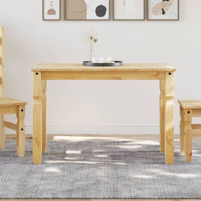 vidaXL Tavolo da Pranzo Corona 112x60x75 cm in Legno Massello di Pino