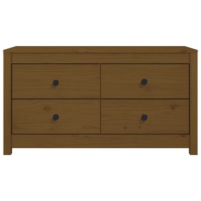 vidaXL Armadietto Marrone Ambra 100x40x54 cm in Legno Massello di Pino