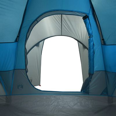 vidaXL Tenda da Campeggio a Cupola per 4 Persone Blu Impermeabile