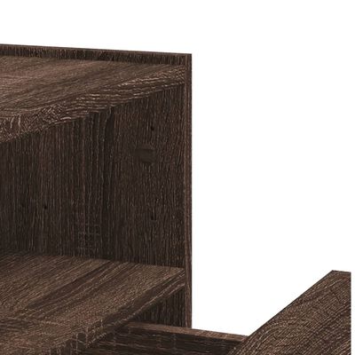 vidaXL Comodino a Muro Rovere Marrone 45x30x35 cm