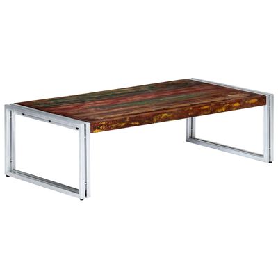 vidaXL Tavolino da Salotto 120x60x35 cm in Legno Massello di Recupero