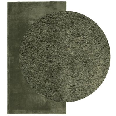 vidaXL Tappeto Pelo Corto HUARTE Morbido Lavabile Verde Bosco 80x150cm