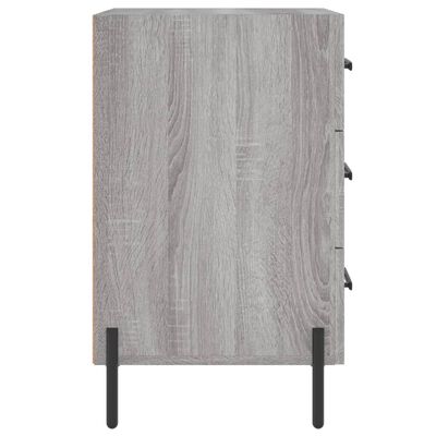 vidaXL Comodino Grigio Sonoma 40x40x66 cm in Legno Multistrato