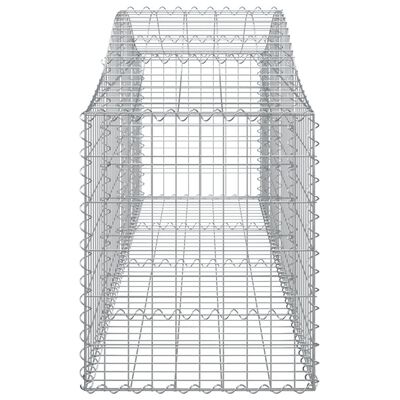 vidaXL Cesti Gabbioni ad Arco 4 pz 200x50x60/80 cm Ferro Zincato