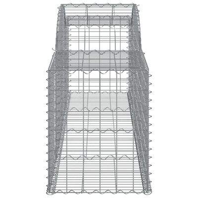 vidaXL Cesti Gabbioni ad Arco 9 pz 300x50x60/80 cm Ferro Zincato