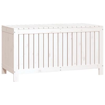 vidaXL Contenitore da Giardino Bianco 121x55x64 cm Legno Massello Pino