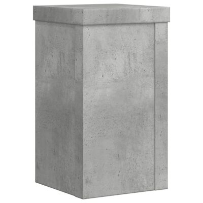 vidaXL Supporti per Piante 2 pz Grigio 10x10x18 cm Legno Multistrato