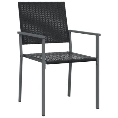 vidaXL Sedie da Giardino 2 pz Nere 54x62,5x89 cm in Polyrattan