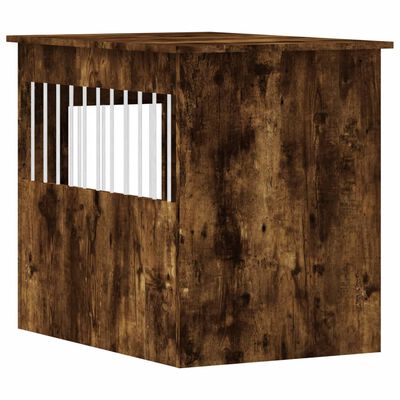 vidaXL Gabbia Cani da Arredamento Rovere Fumo 55x80x68cm Multistrato