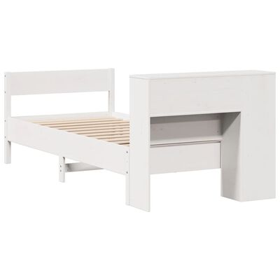 vidaXL Letto Libreria senza Materasso Bianco 100x200 cm Legno di Pino