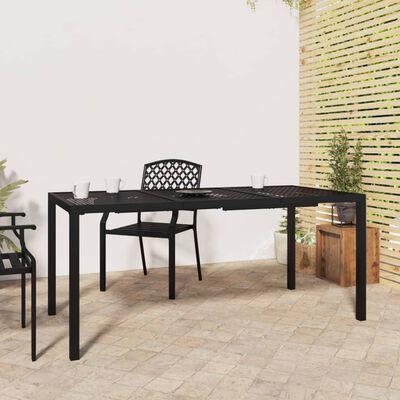 vidaXL Tavolo da Giardino Antracite 165x80x72 cm Acciaio