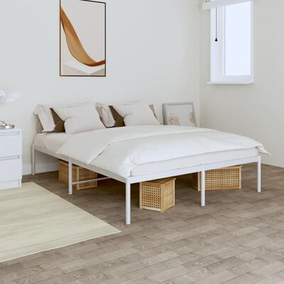 vidaXL Giroletto in Metallo Bianco 150x200 cm