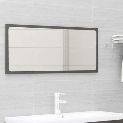 vidaXL Set Mobili da Bagno 2 pz Grigio Lucido in Legno Multistrato