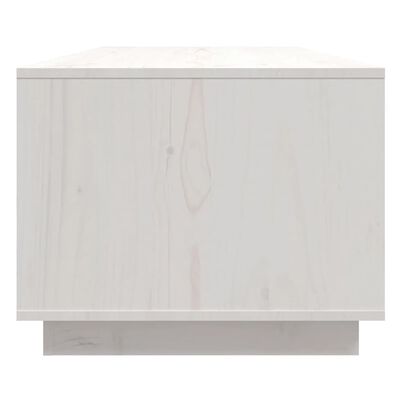 vidaXL Tavolino da Salotto Bianco 110x50x40 cm Legno Massello di Pino