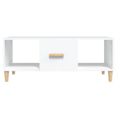 vidaXL Tavolino da Salotto Bianco 102x50x40 cm in Legno Multistrato