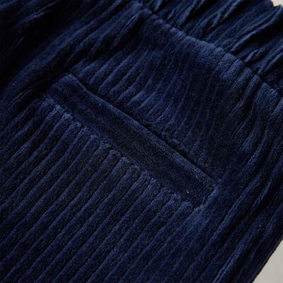 Velluto a Coste Larghe Blu Navy Cotone