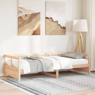 vidaXL Dormeuse Naturale 80x200 cm in Legno Massello di Pino