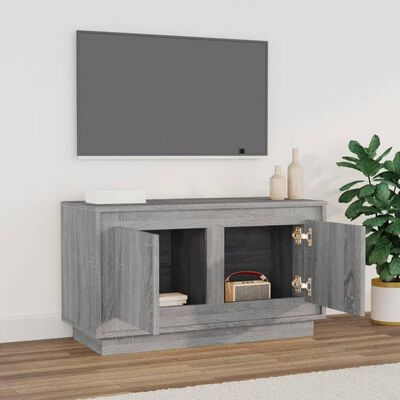 vidaXL Mobile Porta TV Grigio Sonoma 80x35x45 cm in Legno Multistrato