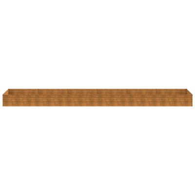 vidaXL Fioriera Rialzata da Giardino 579x100x36 cm in Acciaio Corten