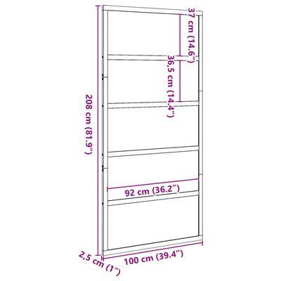 vidaXL Porta per Granaio 100x208 cm in Legno Massello di Pino