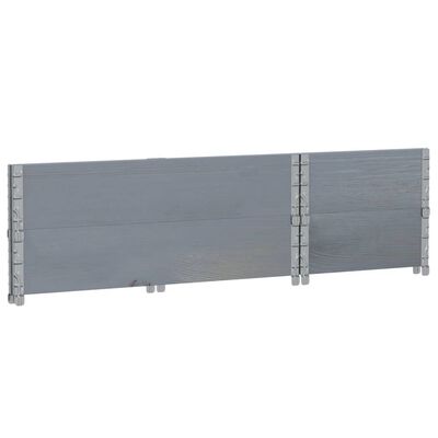 vidaXL Paretali per Pallet 2pz Grigi 100x50cm Legno Massello di Pino