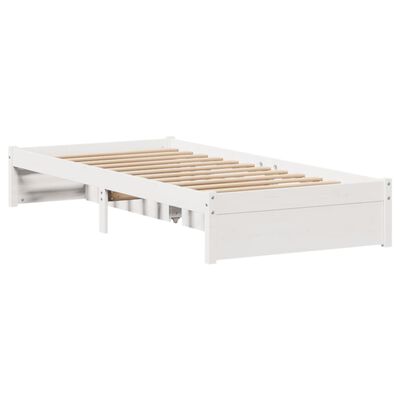 vidaXL Letto senza Materasso Bianco 90x200 cm Legno Massello di Pino