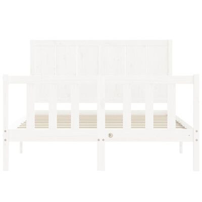 vidaXL Letto senza Materasso Bianco 140x190 cm Legno Massello di Pino