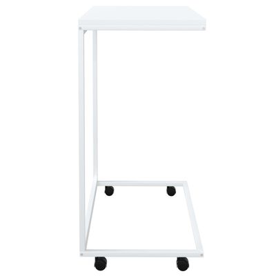 vidaXL Tavolino con Ruote Bianco 55x35x70 cm in Legno Multistrato