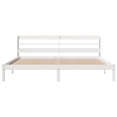 vidaXL Letto senza Materasso Bianco 180x200 cm Legno Massello di Pino