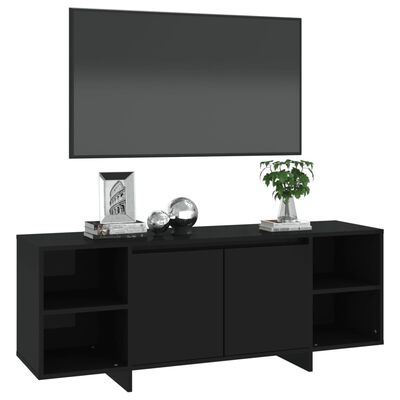 vidaXL Mobile Porta TV Nero 130x35x50 cm in Truciolato