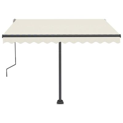 vidaXL Tenda da Sole Manuale Autoportante 300x250 cm Crema